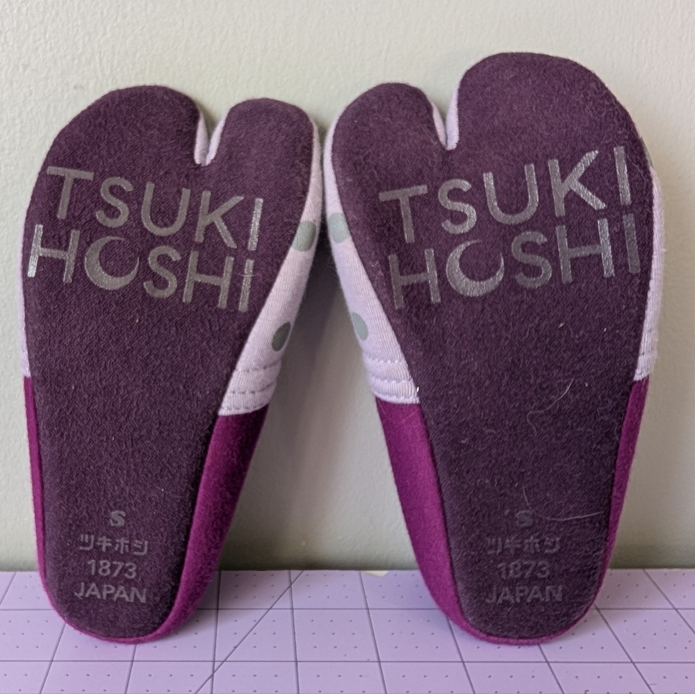 Tsukihoshi Tabi-Tabi Kid's Split-Toe slippers size S (11.5) 7" purple girl's - Picture 5 of 6